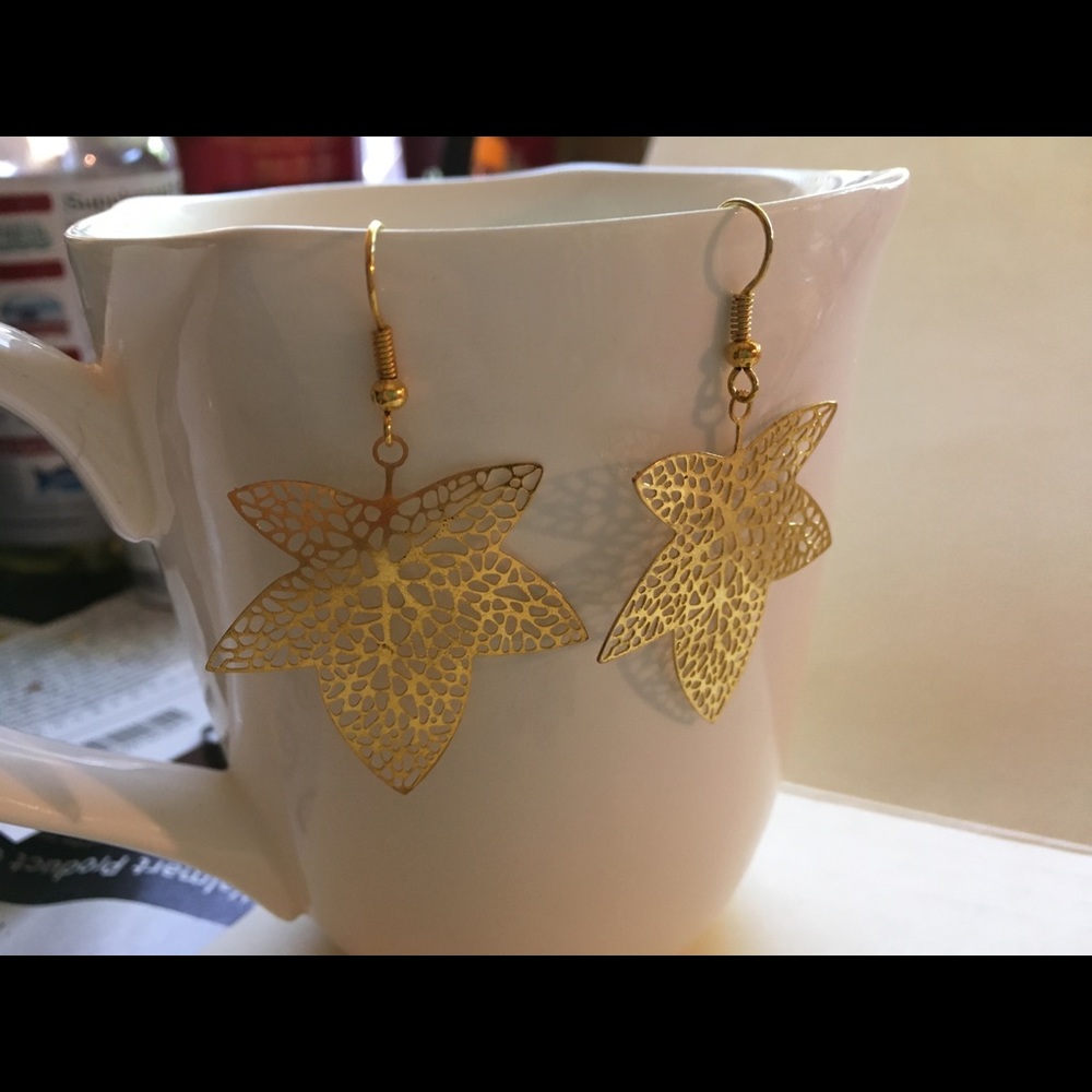 Filigree earrings, delicate in details.